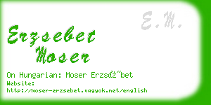 erzsebet moser business card